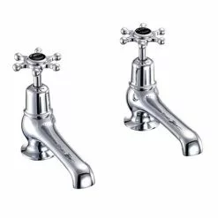 Burlington Birkenhead Black Basin Taps 5"