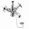 Burlington Birkenhead Black Basin Mixer with Plug & Chain Waste