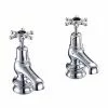 Burlington Birkenhead Regent Black Basin Taps 3"