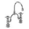 Burlington Birkenhead Regent Black 2TH Bridge Curved Spout Basin Mixer (230mm centers)