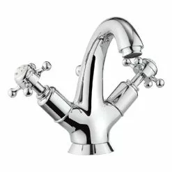 Crosswater - Belgravia Crosshead Highneck Monobloc Basin Mixer Tap with Pop-up Waste - BL112DPC