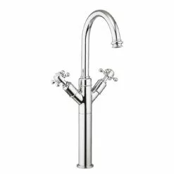 Crosswater - Belgravia Crosshead Tall Monobloc Basin Mixer Tap - Chrome - BL118DNC