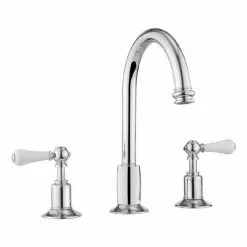 Crosswater - Belgravia Lever 3 Tap Hole Tall Basin Mixer with Pop-up Waste - BL135DPC_LV