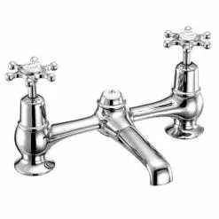 Burlington - Birkenhead 2 Tap Hole Bridge Basin Mixer with Plug & Chain - BI10 5 Burlington - Birkenhead 2 Tap Hole Bridge Basin Mixer with Plug & Chain - BI10 -Basin Taps Shop Burlington Birkenhead 2 Tap Hole Bridge Basin Mixer with Plug Chain BI10 d1 460