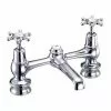 Burlington Birkenhead Regent Chrome 2 Tap Hole Bridge Basin Mixer with Plug and Chain - BIR10