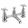 Burlington Claremont - Chrome 2 Tap Hole Bridge Basin Mixer with Plug & Chain - CL10