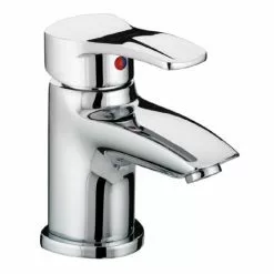 Bristan Capri Contemporary Basin Mixer with Eco-Click & Pop-up Waste - Chrome - CAP-EBAS-C