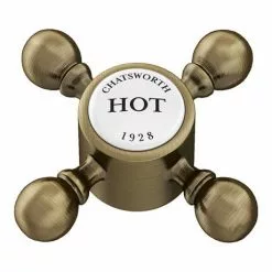 Chatsworth 1928 Antique Brass Traditional Crosshead Mono Basin Mixer Tap -Basin Taps Shop CHBMBRA d6 460