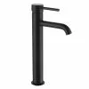 Arezzo Round Matt Black High Rise Mono Basin Mixer Tap