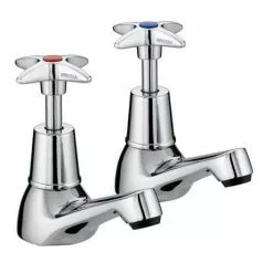 Bristan - Design Utility Crosshead Basin Taps - Chrome - VAX-1/2-C