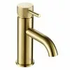JTP Vos Brushed Brass Single Lever Basin Mixer with Designer Handle