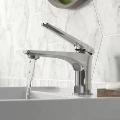 Hudson Reed Drift Mono Basin Mixer + Waste - DRI305 -Basin Taps Shop DRI305 D2 460