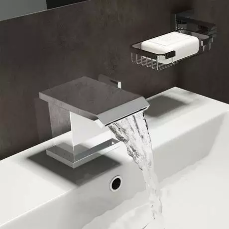 Glacier Waterfall Mono Basin Mixer Tap 2 Glacier Waterfall Mono Basin Mixer Tap - Image 2