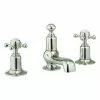 Crosswater - Belgravia Crosshead 3 Tap Hole Basin Mixer inc. Waste - Nickel - HG130DPN