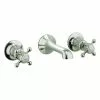 Crosswater - Belgravia Crosshead Wall Mounted 3 Hole Set Basin Mixer - Nickel - HG131WNN