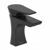 Bristan Hourglass Black Mono Basin Mixer with Clicker Waste
