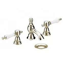 Heritage - Glastonbury 3 Hole Basin Mixer with Pop-up Waste - Vintage Gold - TGRG06