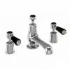 Burlington Kensington Black 3TH Basin Mixer with Pop-up Waste