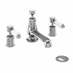 Burlington Kensington - 3 Tap Hole Basin Mixer with Pop Up Waste - KE12