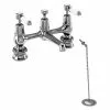 Burlington Kensington Regent 2 Tap Hole Bridge Basin Mixer w/ Plug & Chain - KER10