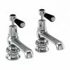 Burlington Kensington Regent Black Basin Taps 5"