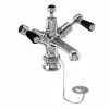 Burlington Kensington Regent Black Basin Mixer with Plug & Chain Waste