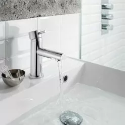 Crosswater - Kai Lever Monobloc Basin Mixer Tap - KL110DNC -Basin Taps Shop KL110DNC D1N 460