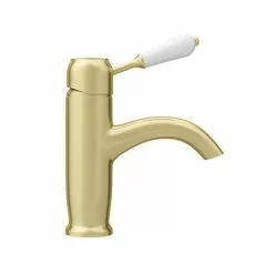 Lancaster Traditional Brushed Brass Single Lever Mono Basin Mixer Tap 8 Lancaster Traditional Brushed Brass Single Lever Mono Basin Mixer Tap -Basin Taps Shop LBB5T d3 460