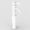 Lancaster Traditional Matt White Tall Mono Basin Mixer Tap
