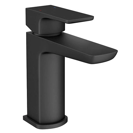 Mileto Modern Matt Black Basin Tap 1 Mileto Modern Matt Black Basin Tap