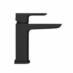 Mileto Modern Matt Black Basin Tap 6 Mileto Modern Matt Black Basin Tap -Basin Taps Shop M05BLK d3n 460