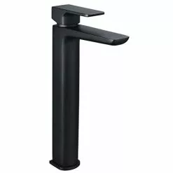Mileto Matt Black High Rise Mono Basin Mixer Tap