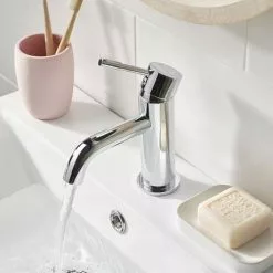 Bristan Mila Chrome Mono Basin Mixer with Clicker Waste -Basin Taps Shop MI BAS C D3 460
