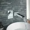 Milan Wall Mounted Waterfall Basin Spout with Manual Valve