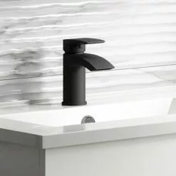 Nexus Matt Black Basin Mixer Tap -Basin Taps Shop NEX05K d6 460