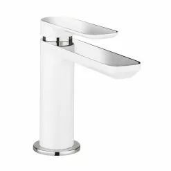 Crosswater Pier Monobloc Basin Mixer - White - PI110DNW