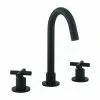 Crosswater MPRO Crosshead Matt Black Deck Mounted 3 Hole Set Basin Mixer - PRC135DNM
