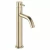 Crosswater MPRO Tall Monobloc Basin Mixer - Brushed Brass - PRO112DNF