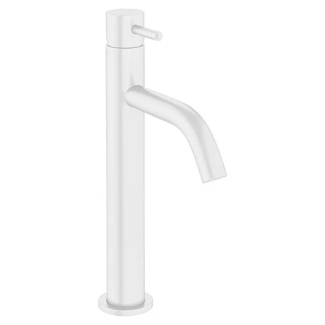 Crosswater MPRO Tall Monobloc Basin Mixer - Matt White - PRO112DNW+ 1 Crosswater MPRO Tall Monobloc Basin Mixer - Matt White - PRO112DNW+