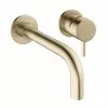 Crosswater MPRO Wall Mounted 2 Hole Set Basin Mixer - Brushed Brass - PRO120WNF