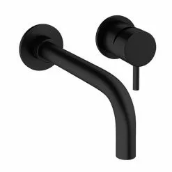 Crosswater MPRO Wall Mounted 2 Hole Set Basin Mixer - Matt Black - PRO120WNM