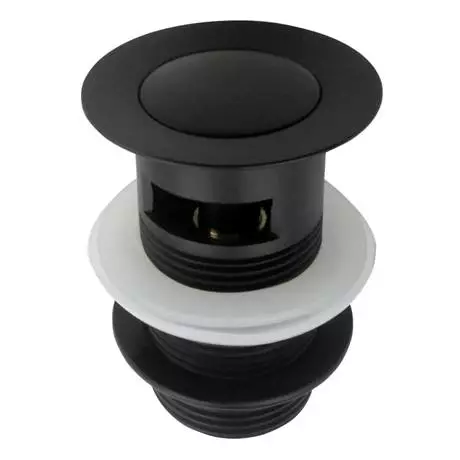 Arezzo Matt Black Basin Mono Mixer Tap + Waste 2 Arezzo Matt Black Basin Mono Mixer Tap + Waste - Image 2