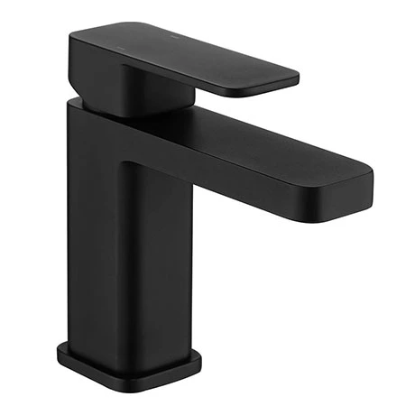 Arezzo Matt Black Basin Mono Mixer Tap + Waste 1 Arezzo Matt Black Basin Mono Mixer Tap + Waste