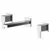 Nuie Sanford Chrome 3TH Wall Mounted Basin Mixer - SAN317