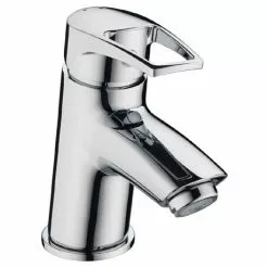 Bristan - Smile Contemporary Basin Mixer w/ Clicker Waste - Chrome - SM-BAS-C