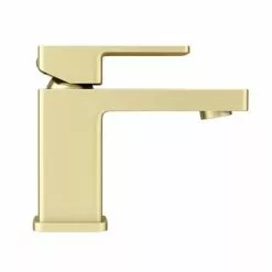Toreno Modern Brushed Brass Basin Mono Mixer Tap -Basin Taps Shop TBBTAP d2 460