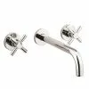 Crosswater Totti II Wall Mounted 3 Hole Set Basin Mixer - TO130WNC+