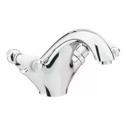 Chatsworth 1928 Traditional White Lever Mono Basin Mixer Tap