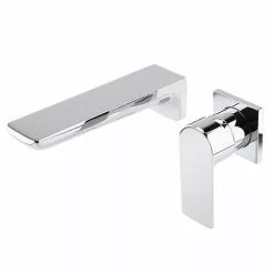 Valencia Modern 2TH Wall Mounted Basin Mixer