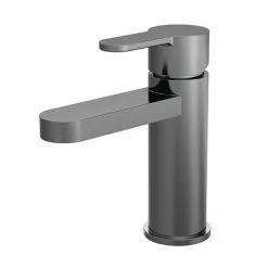 Venice Giro Gunmetal Grey Mono Basin Mixer with Push Button Waste